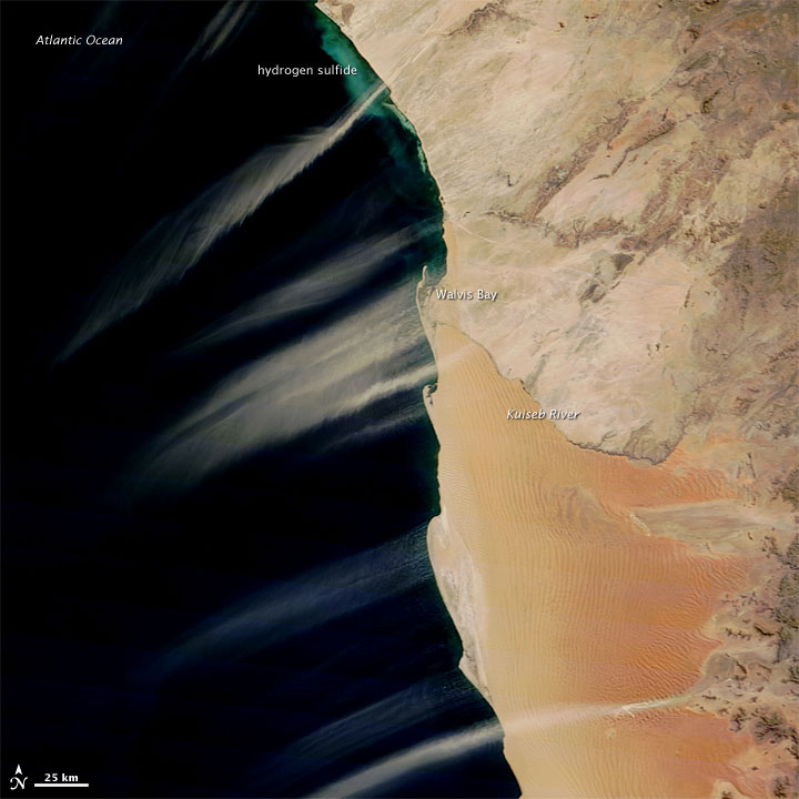 Dust and Hydrogen Sulfide along the Namibian Coast