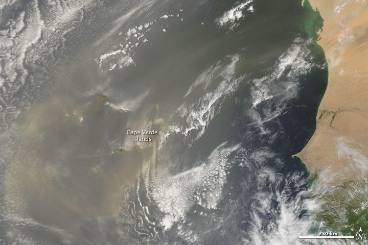 Saharan Dust over the Cape Verde Islands