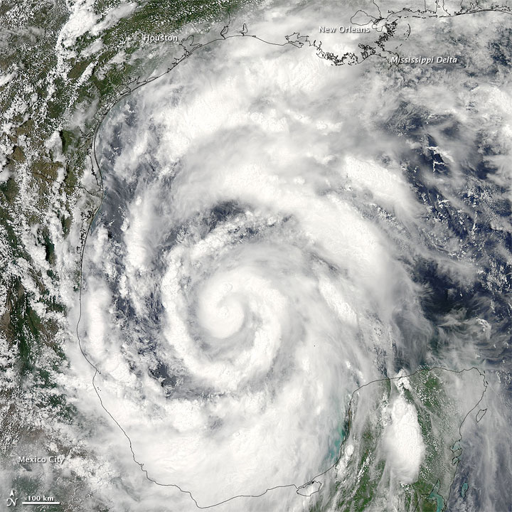 Hurricane Alex in the Gulf of Mexico