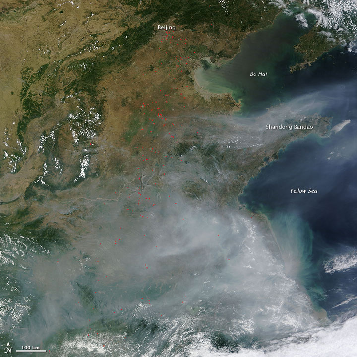 Fires and Smoke in Eastern China - related image preview