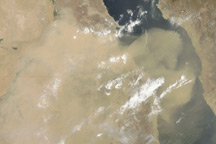 Dust Storm in Egypt and Sudan