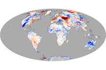Land Surface Temperatures, Early July 2010