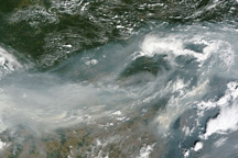 Smoke over Western Russia