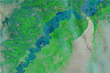 Flooding along the Lower Indus River