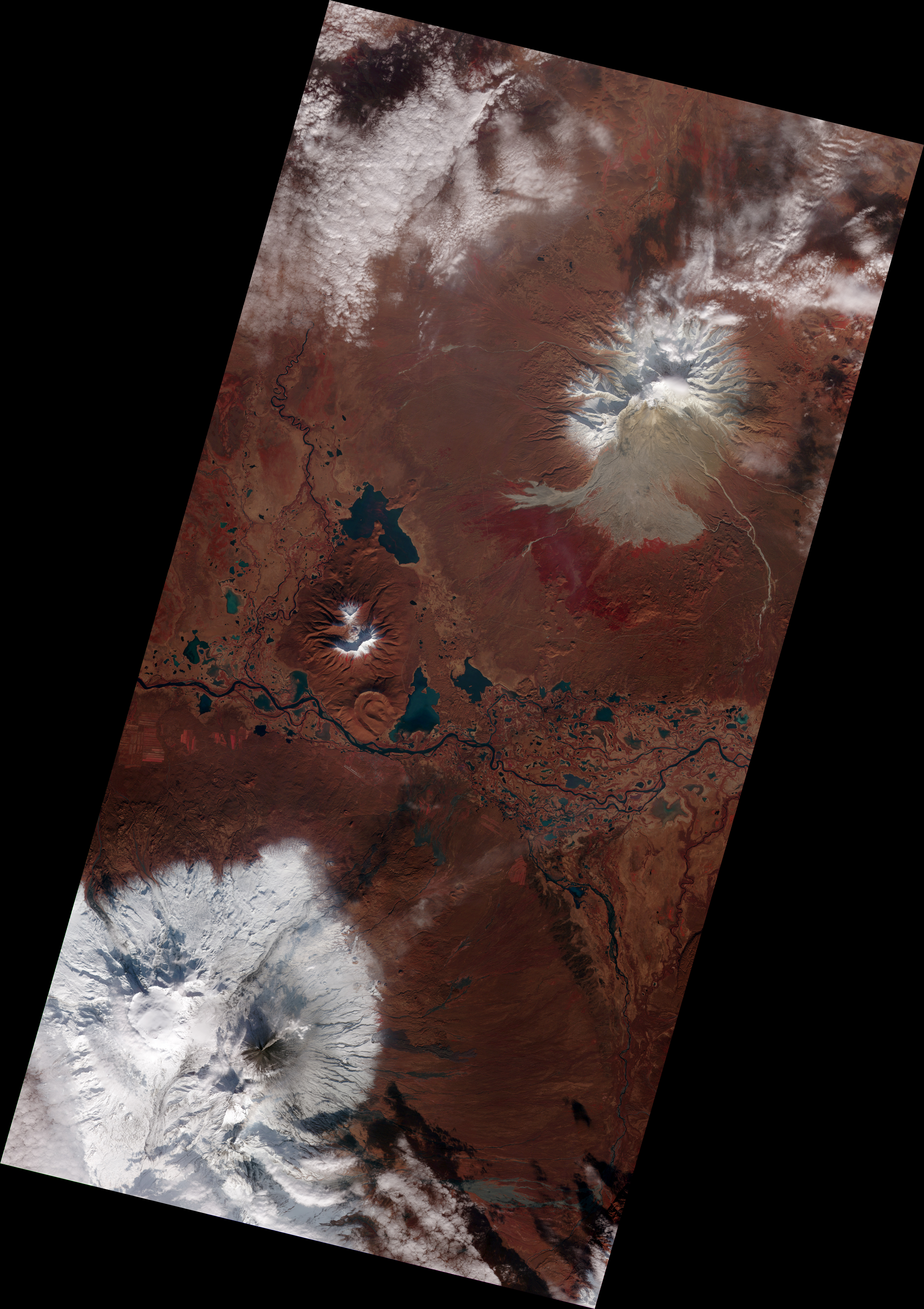 Lava Flows and Ash Plume from Klyuchevskaya Volcano - related image preview