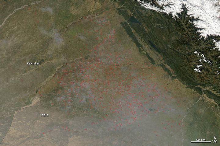 Fires in Northwest India