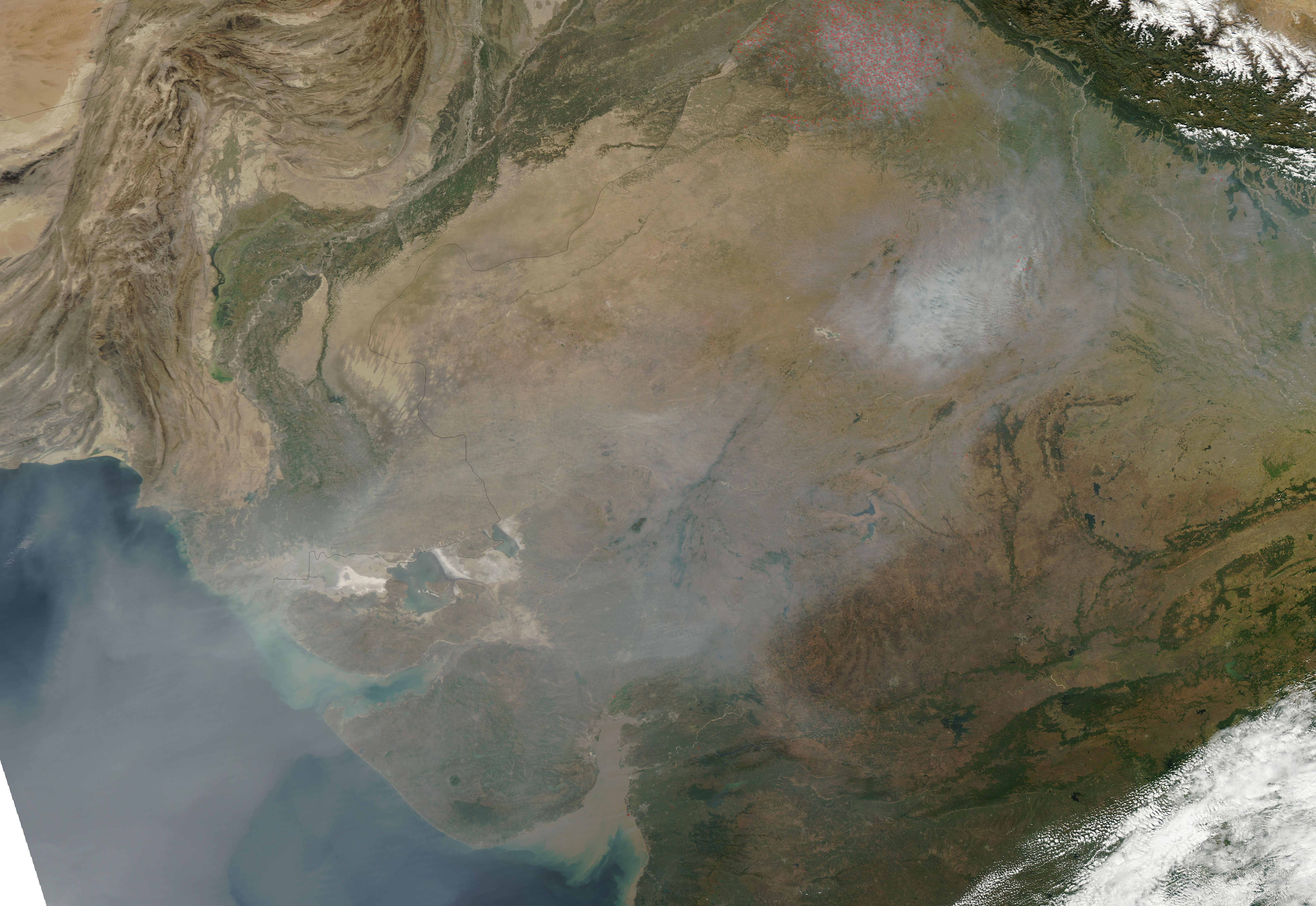 Haze from India to the Arabian Sea - related image preview