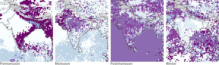 Seasonal Changes in Indian Aerosols