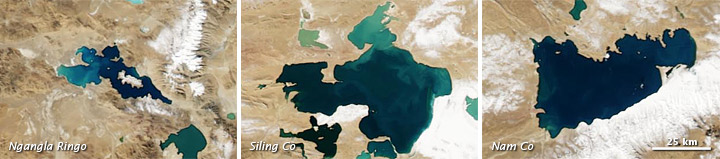 Jewel-Toned Lakes of the Qinghai-Tibet Plateau