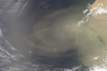 Dust blowing out of West Africa - related image preview