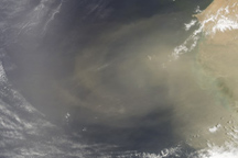Dust blowing out of West Africa