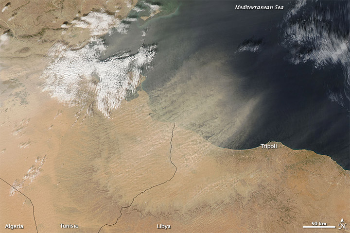 Dust off Tunisia and Libya