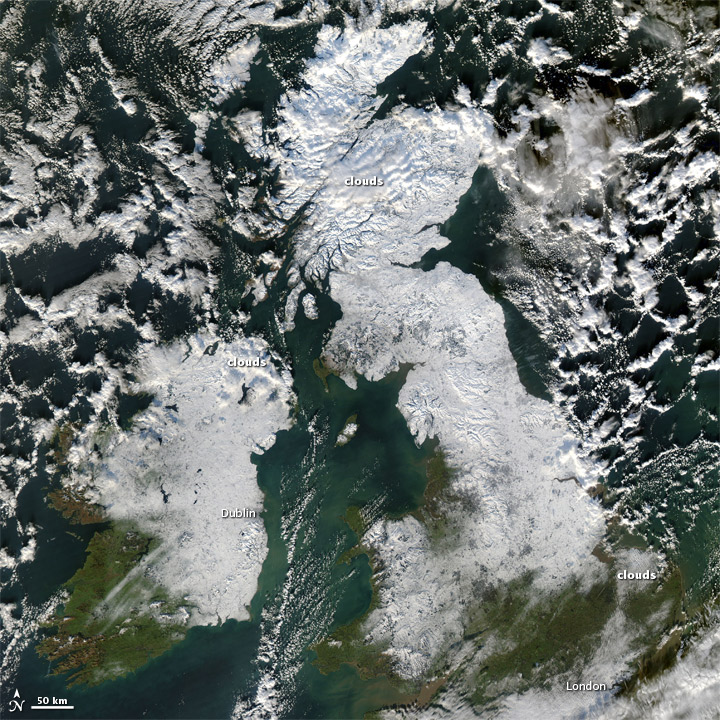 Snow in Great Britain and Ireland