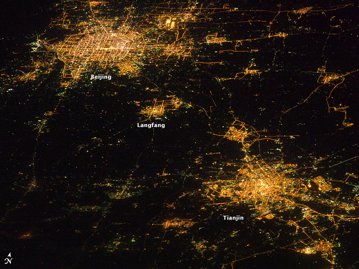 Cities at Night, Northern China
