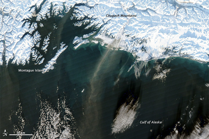 Dust over the Gulf of Alaska
