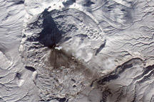 Ashfall from Karymsky Volcano