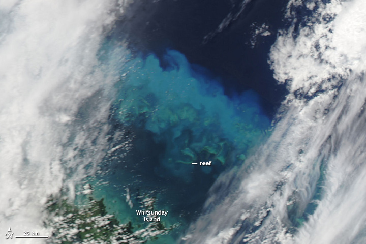 Sediment over the Great Barrier Reef