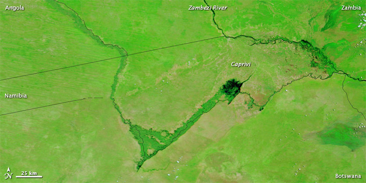 Flooding in Caprivi, Namibia