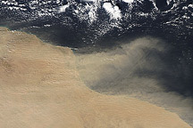 Dust Plumes off Libya and Egypt