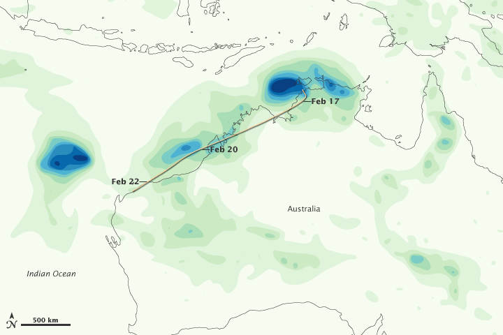 Rains from Tropical Cyclone Carlos