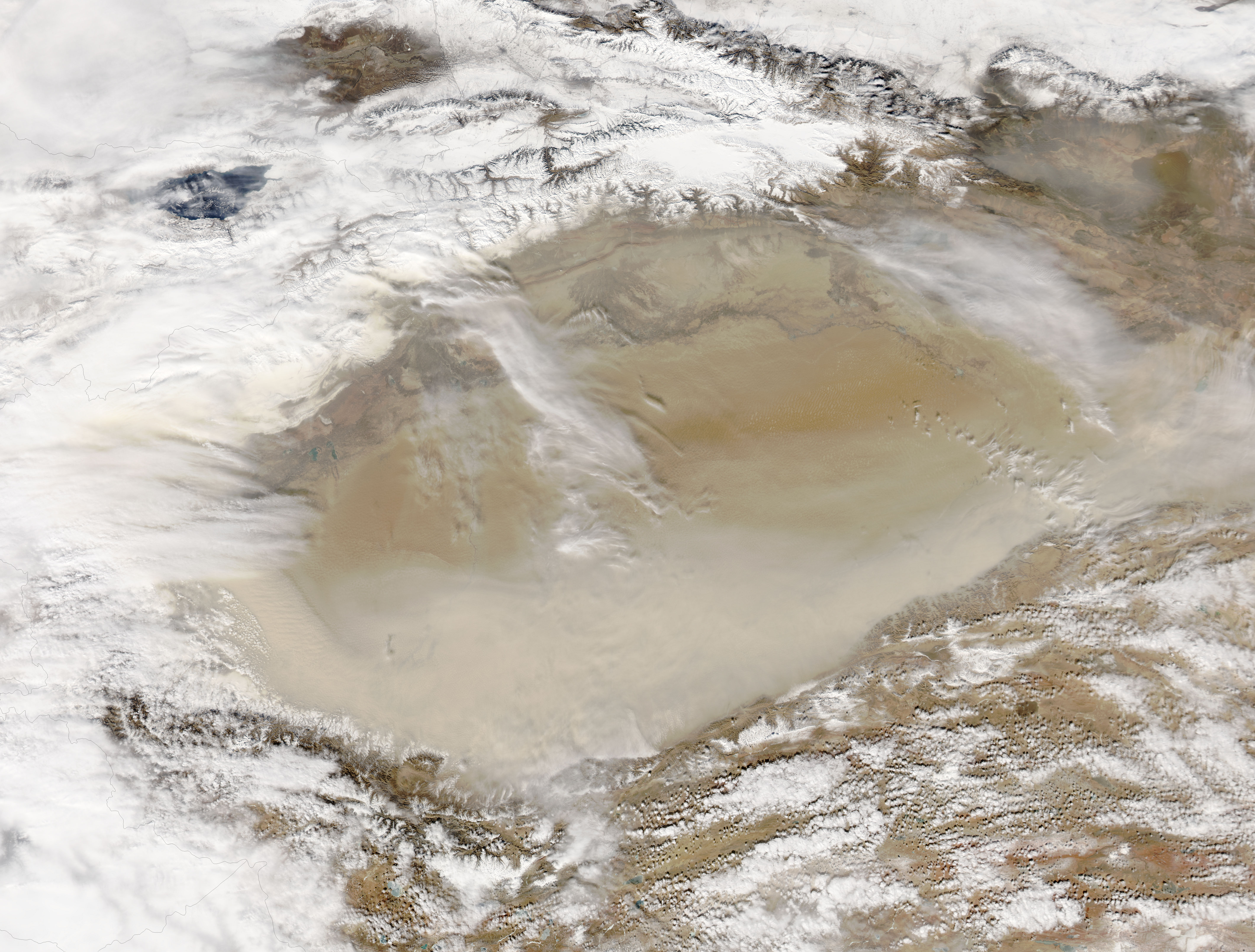 Dust Storm In The Taklimakan Desert