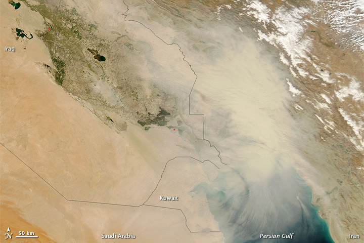 Dust Storm in Iraq and Iran