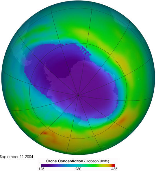 Aura Eyes Ozone Hole over Antarctica