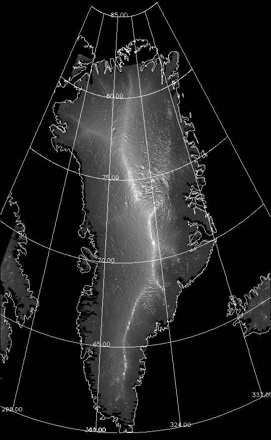 Topography of Greenland