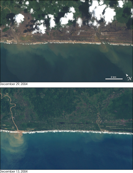 Tsunami damage in Aceh Province, Sumatra