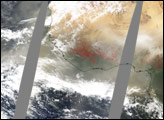 African dust blows across the Atlantic
