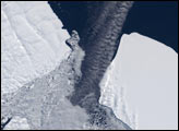 Antarctic Iceberg Gets Stuck