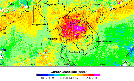 Carbon Monoxide over Southeast Asia - related image preview