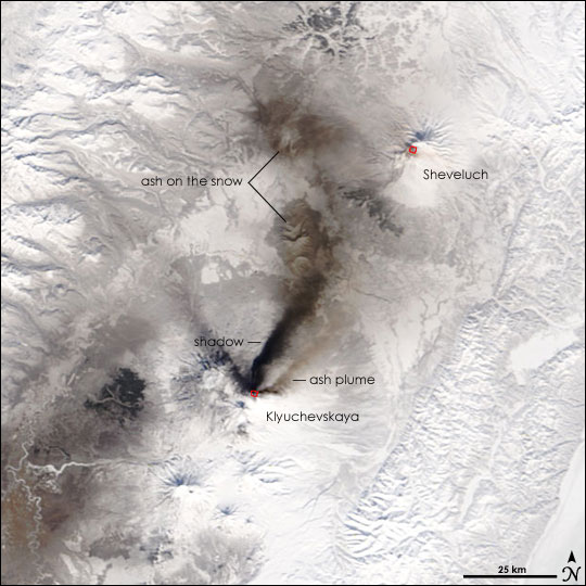 Eruption of Klyuchevskaya Volcano