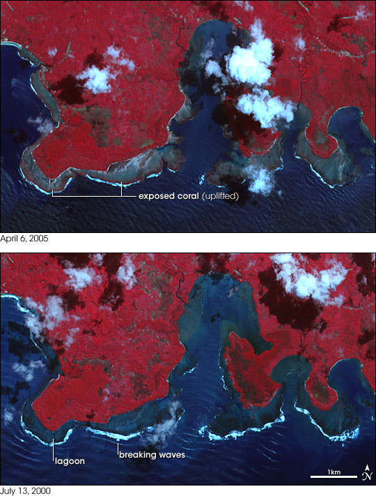 Tectonic Uplift near Sumatra