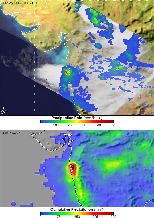 Record Rainfall over Bombay