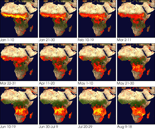 2005 Fire Patterns Across Africa