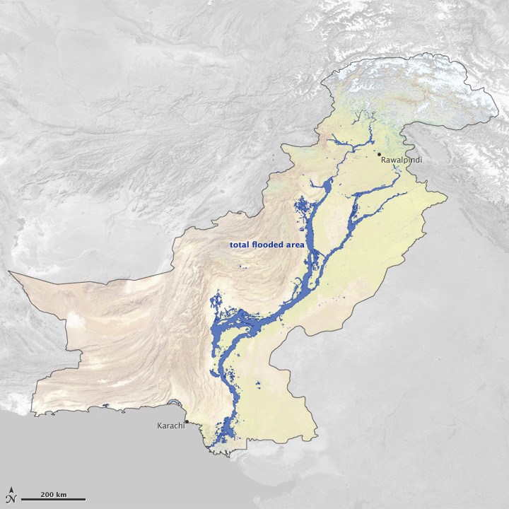 Flood Extent in Pakistan