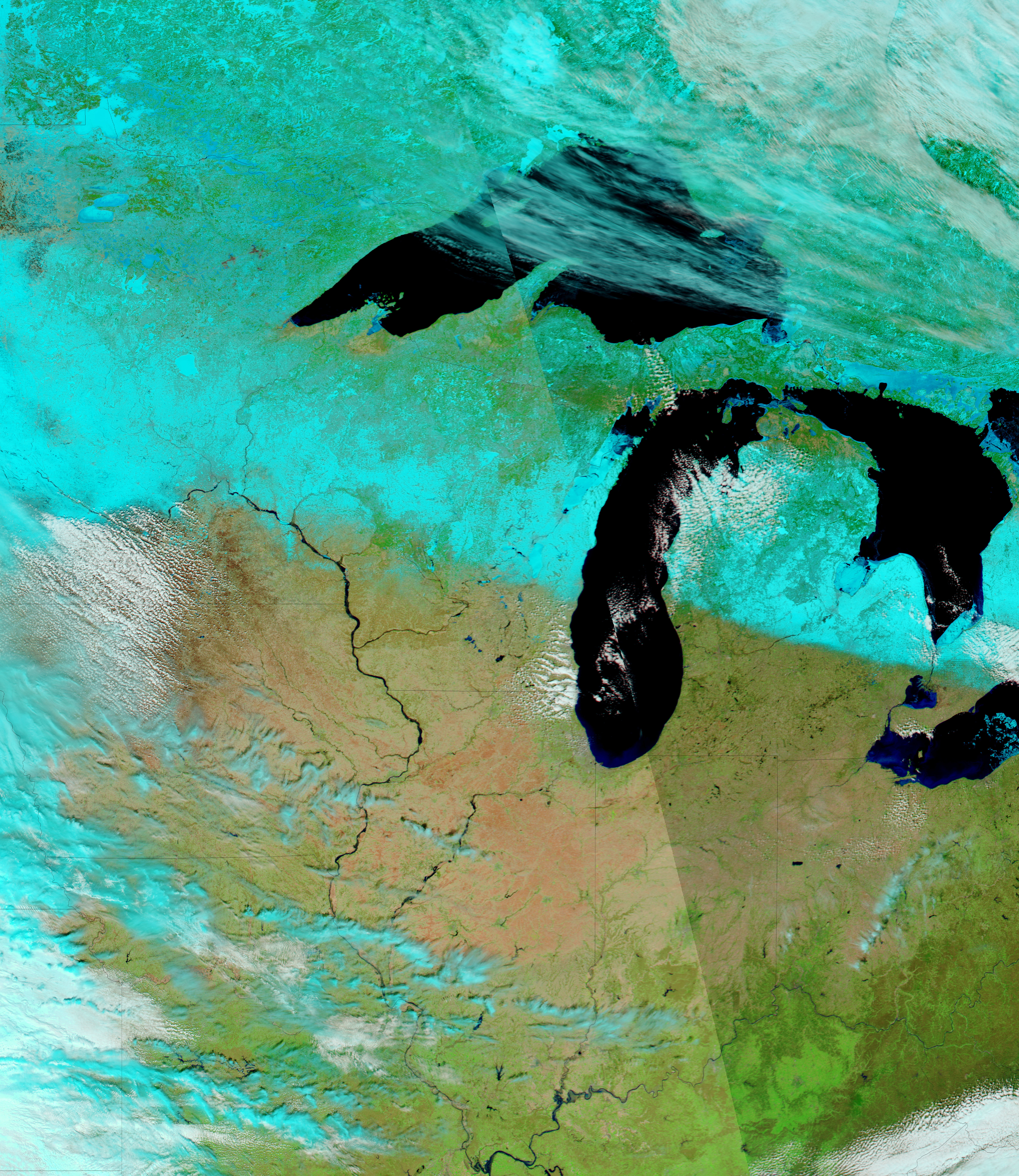 Retreating Snow and Advancing Water in the Upper Midwest - related image preview