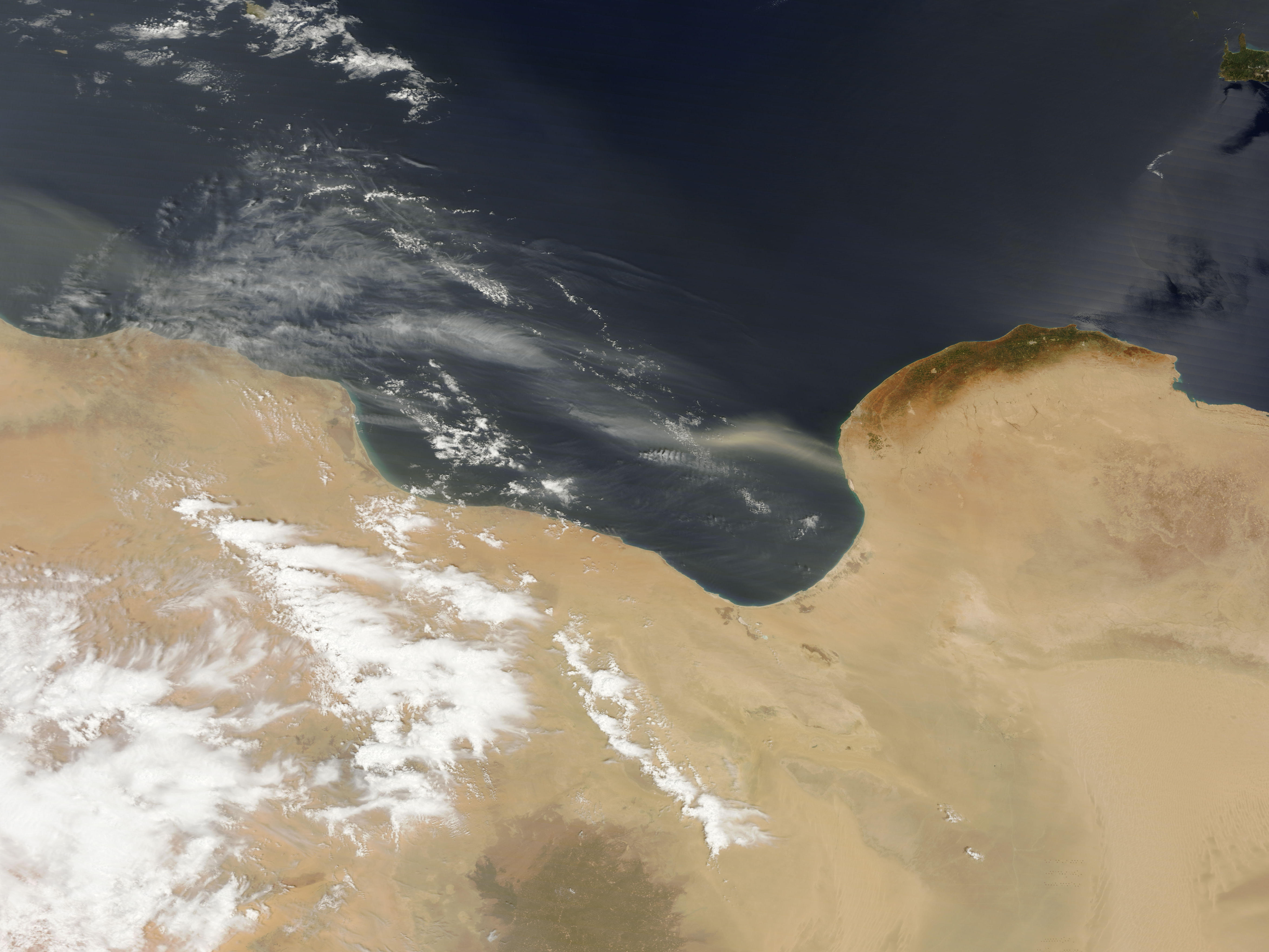 Dust Plumes off Libya - related image preview