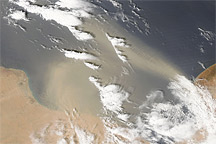 Dust Plumes off Libya