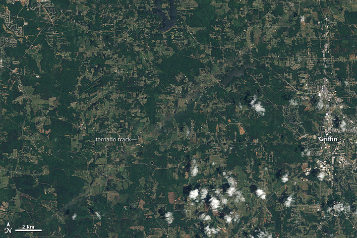 Tornado Track near Griffin, Georgia