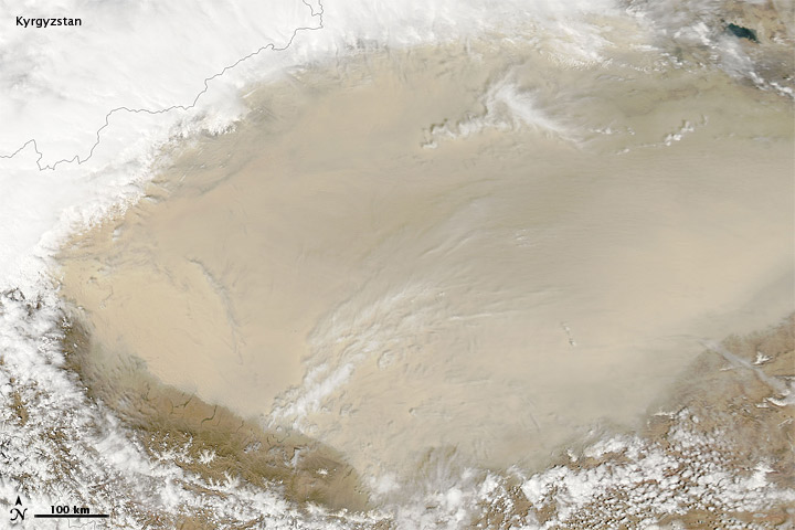 Dust Storm in the Taklimakan Desert