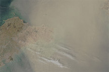 Dust over the Yellow Sea