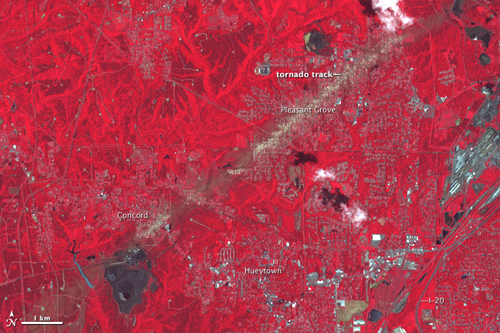 Tornado Damage near Birmingham, Alabama