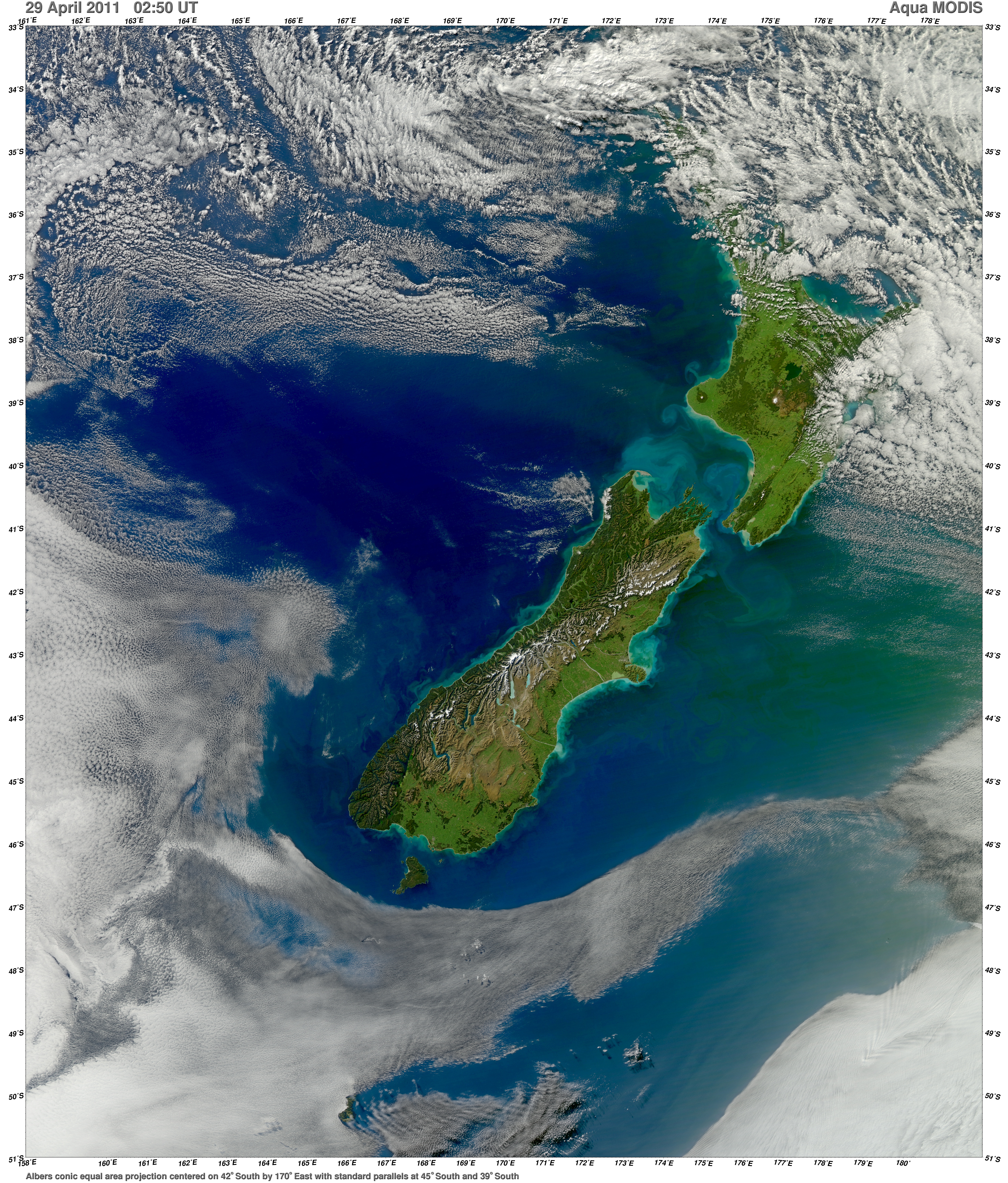 Turbid Waters Surround New Zealand - related image preview