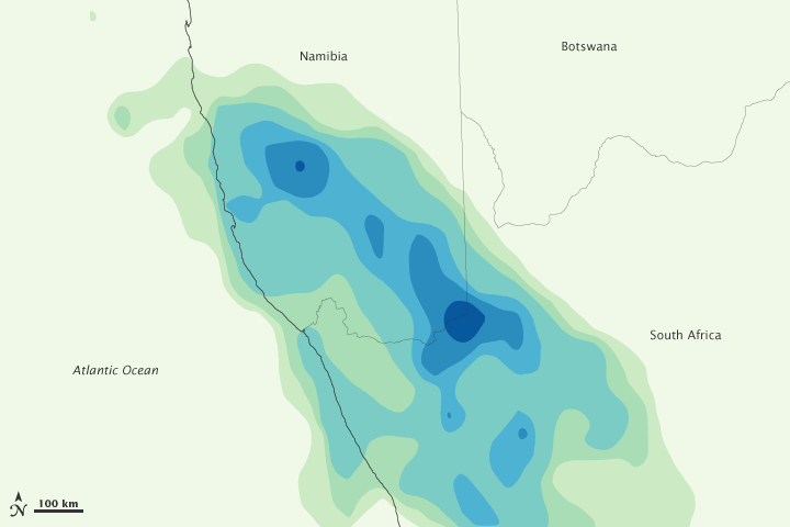 Heavy Rain in Namibia and South Africa
