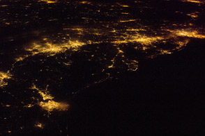 U.S. Atlantic Seaboard at Night - selected child image