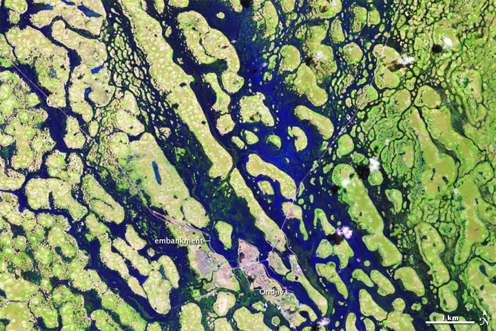 Receding Floods around Ondjiva, Angola