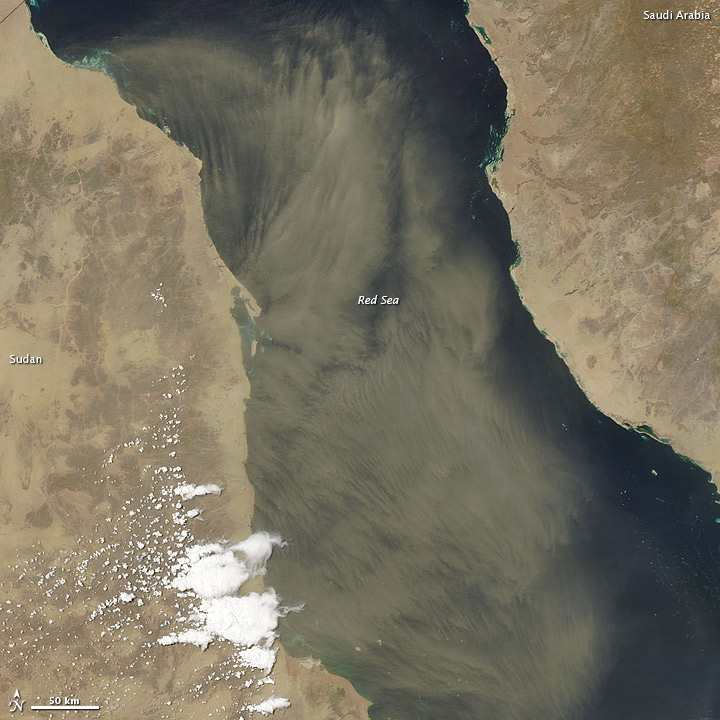 Dust over the Red Sea