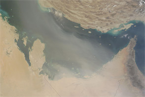 Dust Plumes over the Persian Gulf